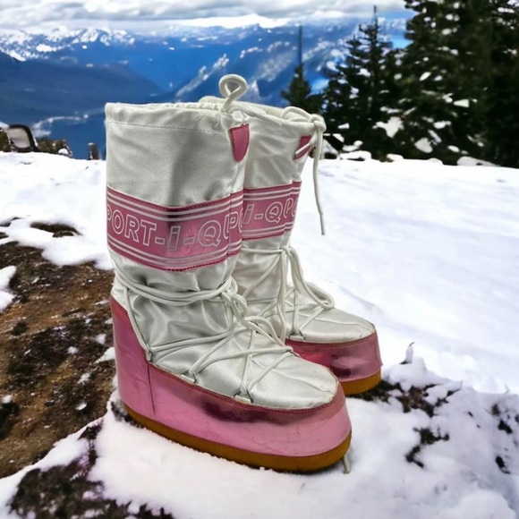 Donald J Pliner Moon Snow Boots Pink White - Picture 2 of 10